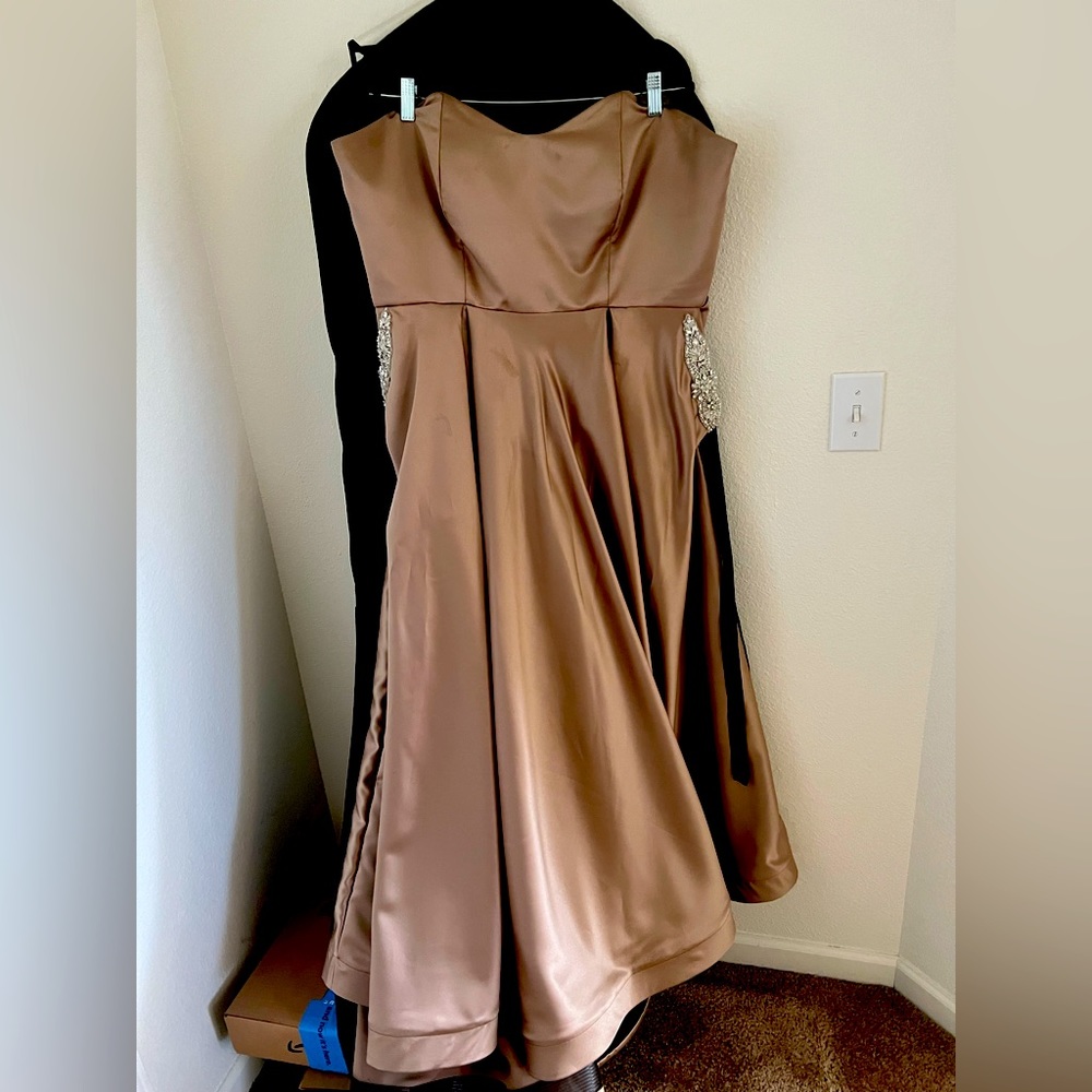 Champagne dress. Custom made. Size 14-16 women’s sizes.